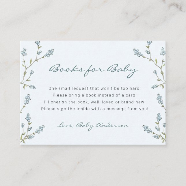Carte D'accompagnement Demande de livre Baby in Bloom (Devant)