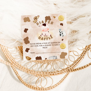 Carte D'accompagnement Demande de livre Baby Shower Vache sacrée