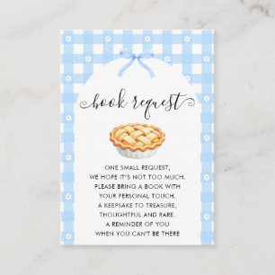 Carte D'accompagnement Demande de livre Blue Coquette Pie