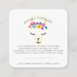 Carte D'accompagnement Demande de livre Carton d'invitation Baby Shower