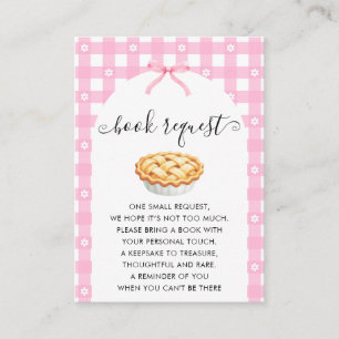 Carte D'accompagnement Demande de livre Pink Coquette Pie