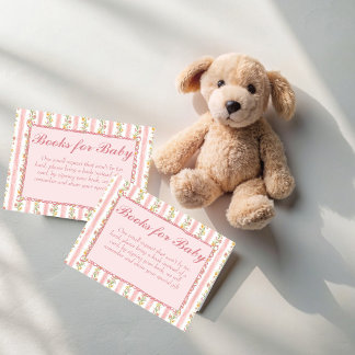 Carte D'accompagnement Demande de livre pour baby shower avec thé de l'ap