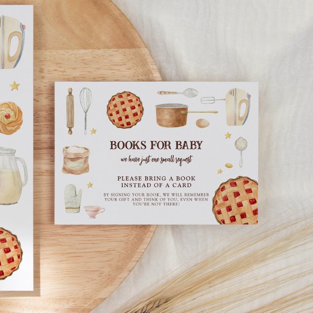 Carte D'accompagnement Demande de livre pour Baby Shower Moderne pour Béb (Créateur téléchargé)