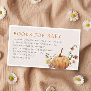 Carte D'accompagnement Demande de livre pour Baby Shower Rustique Élégant