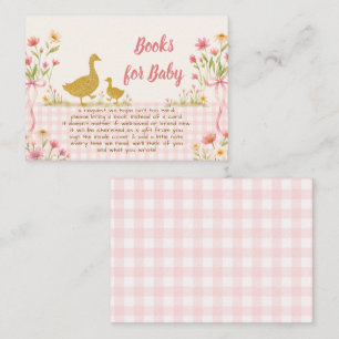 Carte D'accompagnement Demande de livre pour baby shower Silly Goose à fl