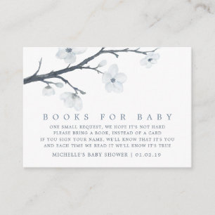 Carte D'accompagnement Demande de livre pour Baby Shower sur le thème des