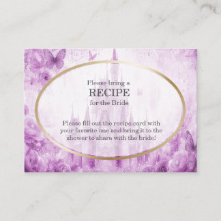 Carte D'accompagnement Demande de recette de château de conte de fées ros