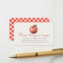 Demande de recette de douche de mariée aux pommes