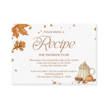 Demande de recette de douche nuptiale à la citroui