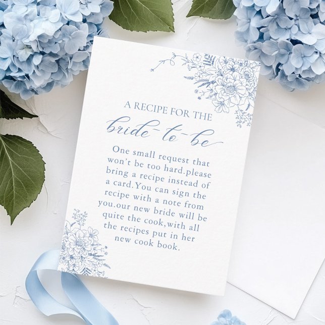 Carte D'accompagnement Demande de recette de Fête des mariées bleue (Créateur téléchargé)