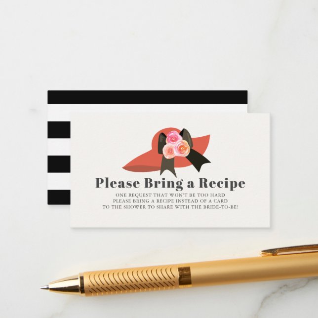 Carte D'accompagnement Demande de recette de Fête des mariées Casquette r (Devant/Arrière en situation)