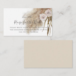 Carte D'accompagnement Demande de recette de Fête des mariées de laiton P