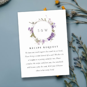 Carte D'accompagnement Demande de recette de gerbe florale Lilac Meadow C