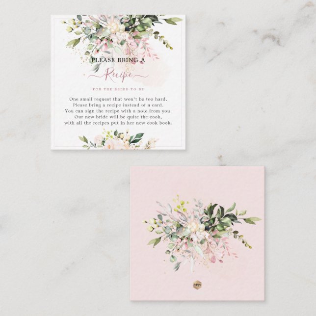 Carte D'accompagnement Demande de recette de gomme rose H2 Eucalyptus (Devant / Derrière)