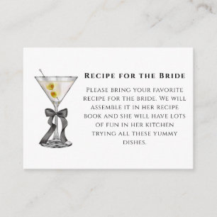 Carte D'accompagnement Demande De Recette De Martini Noir Tini Bit Sale
