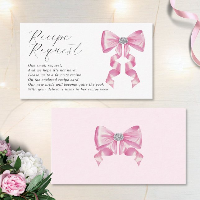 Carte D'accompagnement Demande de recette Fête des mariées de glam Bow ro (Créateur téléchargé)