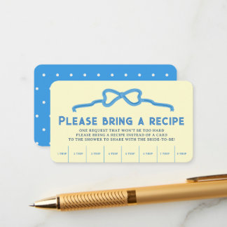 Carte D'accompagnement Demande de recette pour la douche de la mariée But