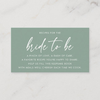 Carte D'accompagnement Demande de recette pour une baby shower moderne ve