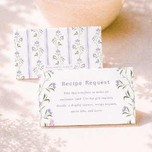 Carte D'accompagnement Demande de recette pour une douche de mariée aux f