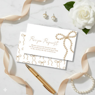 Carte D'accompagnement Demande de recette pour une douche de mariée Elega