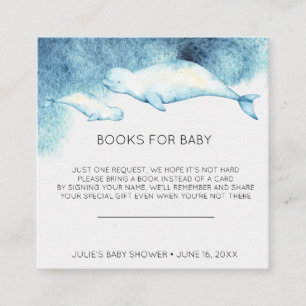 Carte D'accompagnement Demande de réservation Baby Beluga Baby shower I