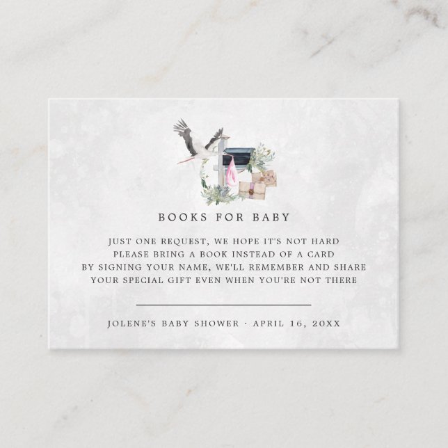 Carte D'accompagnement Demande de réservation | Baby shower de livraison  (Devant)