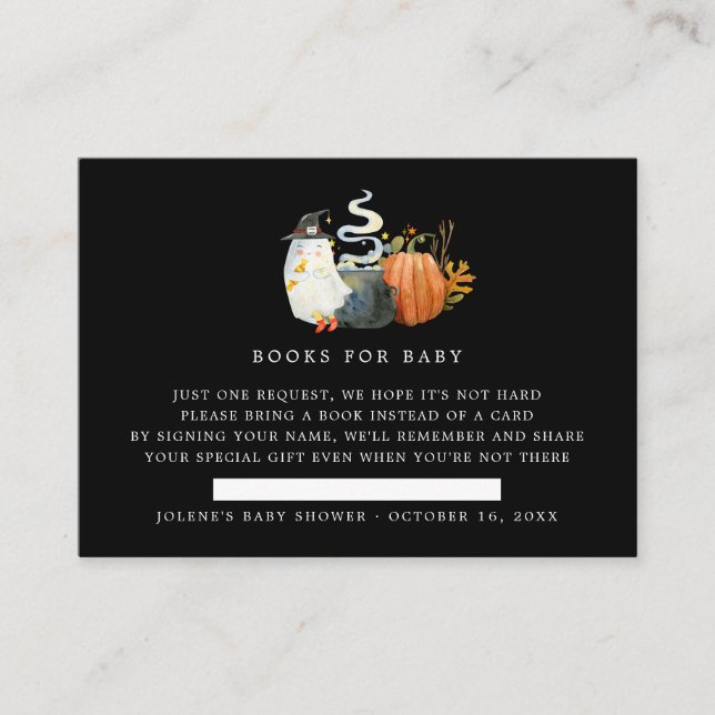 Carte D'accompagnement Demande de réservation | Baby shower fantôme d'Hal (Devant)