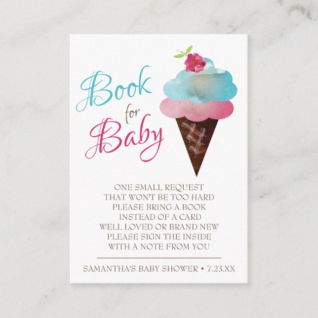 Carte D'accompagnement Demande de réservation Baby shower fille Petite ca (Devant)
