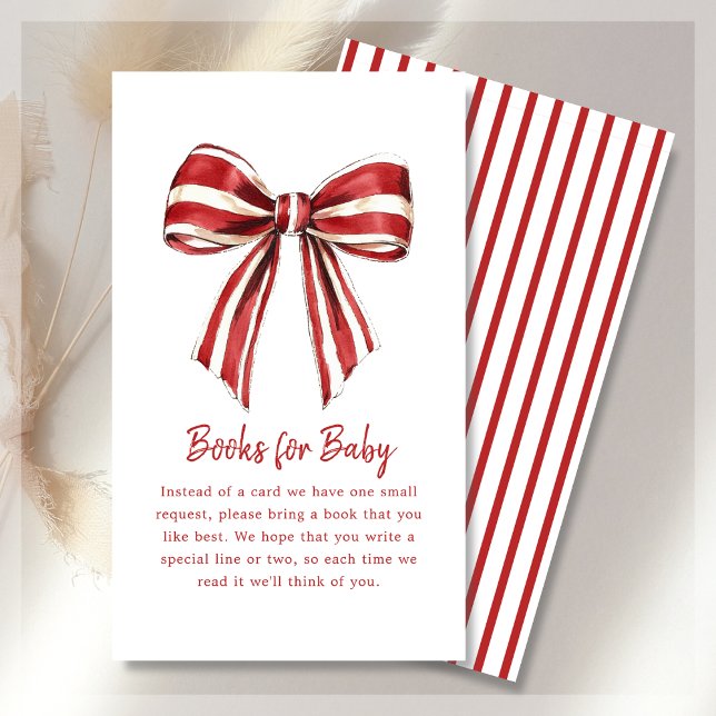 Carte D'accompagnement Demande de réservation | Baby shower Noël Coquette (Créateur téléchargé)