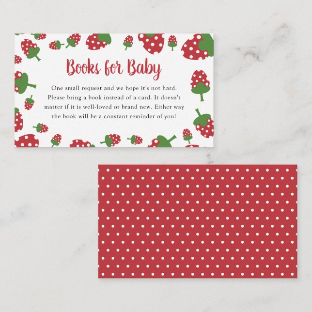 Carte D'accompagnement Demande de réservation Berry Sweet Baby shower fra (Devant / Derrière)