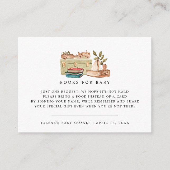 Carte D'accompagnement Demande de réservation | Boho Nursery Baby shower (Devant)