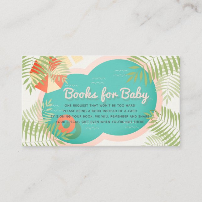Carte D'accompagnement Demande de réservation de Baby shower beige (Devant)