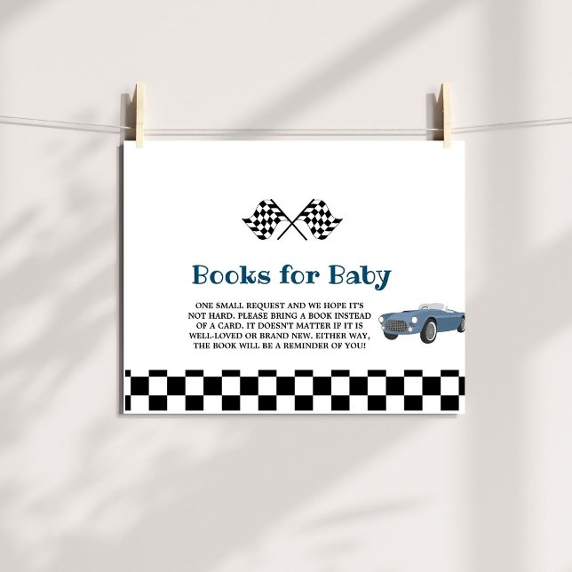 Carte D'accompagnement Demande de réservation de Baby shower de course de (Créateur téléchargé)