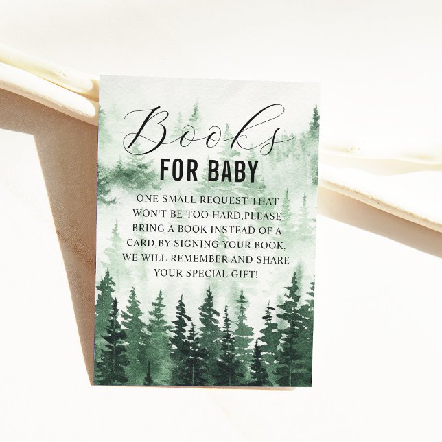 Carte D'accompagnement Demande de réservation de Baby shower de Forêt Mis (Créateur téléchargé)