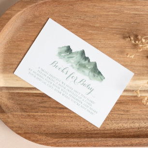 Carte D'accompagnement Demande de réservation de Baby shower de Green Mou