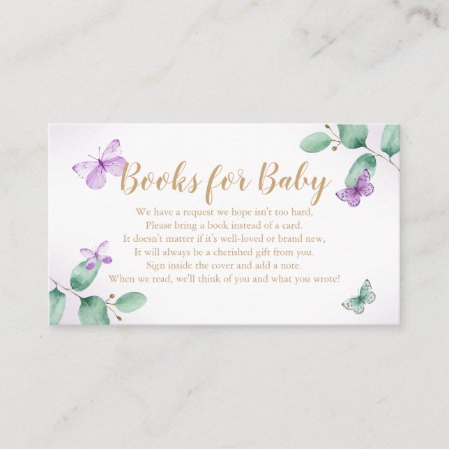Carte D'accompagnement Demande de réservation de Baby shower Eucalyptus P (Devant)