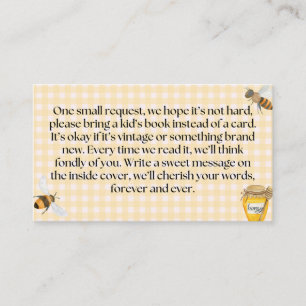 Carte D'accompagnement Demande de réservation de Baby shower Little Honey