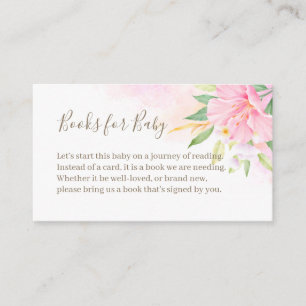 Carte D'accompagnement Demande de réservation de Baby shower rose d'aquar