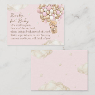 Carte D'accompagnement Demande de réservation de Baby shower rose pour fi