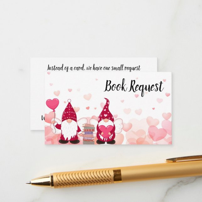 Carte D'accompagnement Demande de réservation de Baby shower Sweet Gnome (Devant/Arrière en situation)