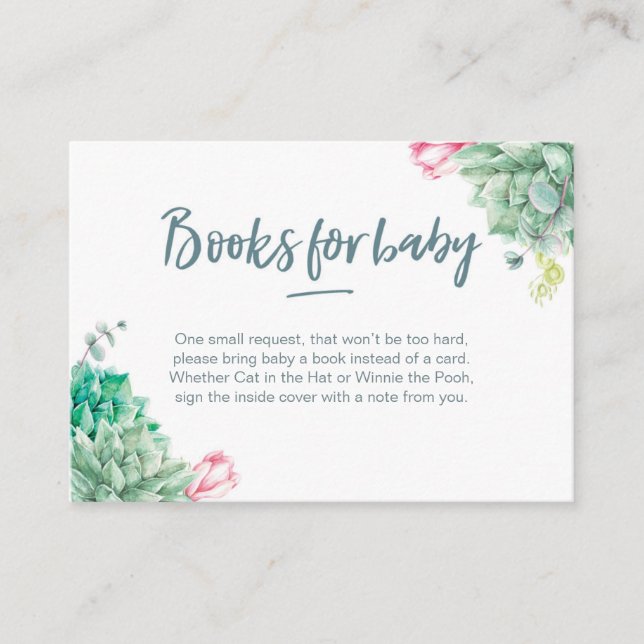 Carte D'accompagnement Demande de réservation | Livres baby showers pour  (Devant)