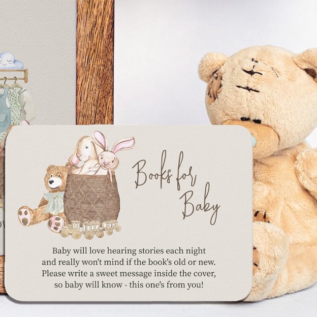 Carte D'accompagnement Demande de réservation Neutral Boho Nursery Baby s (Créateur téléchargé)