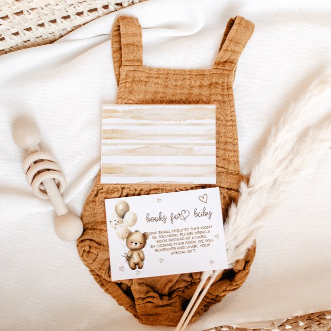 Carte D'accompagnement Demande de réservation Ours Beige clair Brown Simp (Créateur téléchargé)