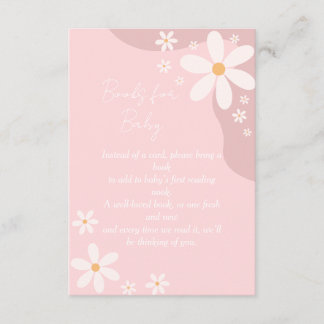 Carte D'accompagnement Demande de réservation Poem Baby shower rose Boho