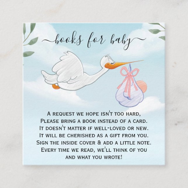Carte D'accompagnement Demande de réservation pour bébé | BABY SHOWER (Devant)