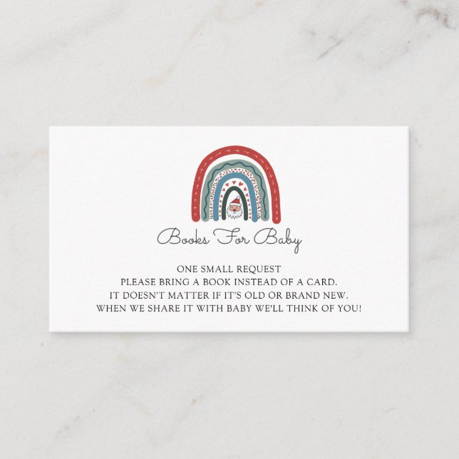 Carte D'accompagnement Demande de réservation pour le Baby shower de Noël (Devant)