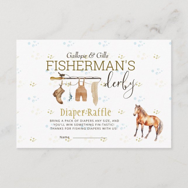 Carte D'accompagnement Dérby de petit pêcheur rustique Déchets de bébé (Devant)