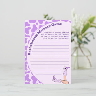 Carte D'accompagnement Dernier Rodeo Purple Cowgirl Bachelorette jeu de m