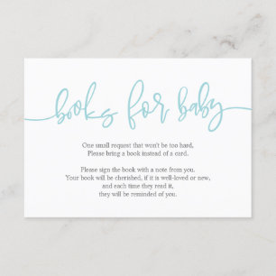 Carte D'accompagnement Des livres pour le bébé, un script créatif de Tiff