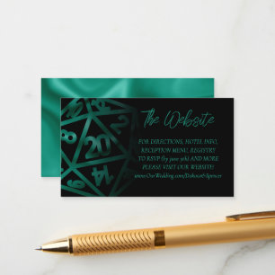 Carte D'accompagnement Dés RPG   Emerald Imaginaire Tabletop Gamer Websit